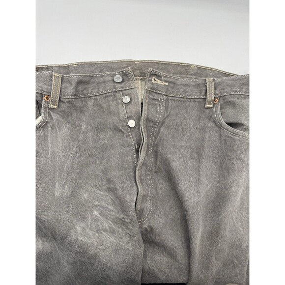 VTG Levis 501 Jeans Mens 44x30 Gray Button Fly Straight Leg Red Tab Mexico - Picture 15 of 15